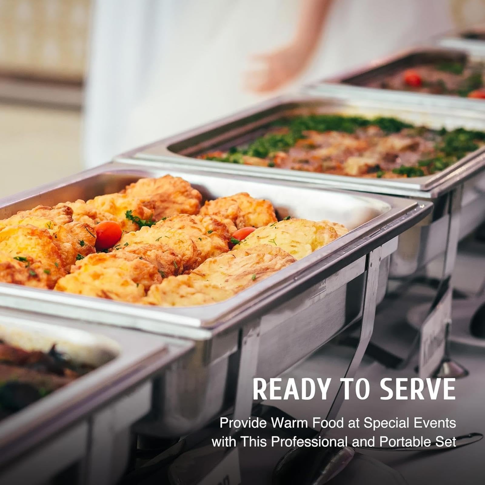 Scaldavivande for Buffet, Acciaio Inossidabile Rettangolare