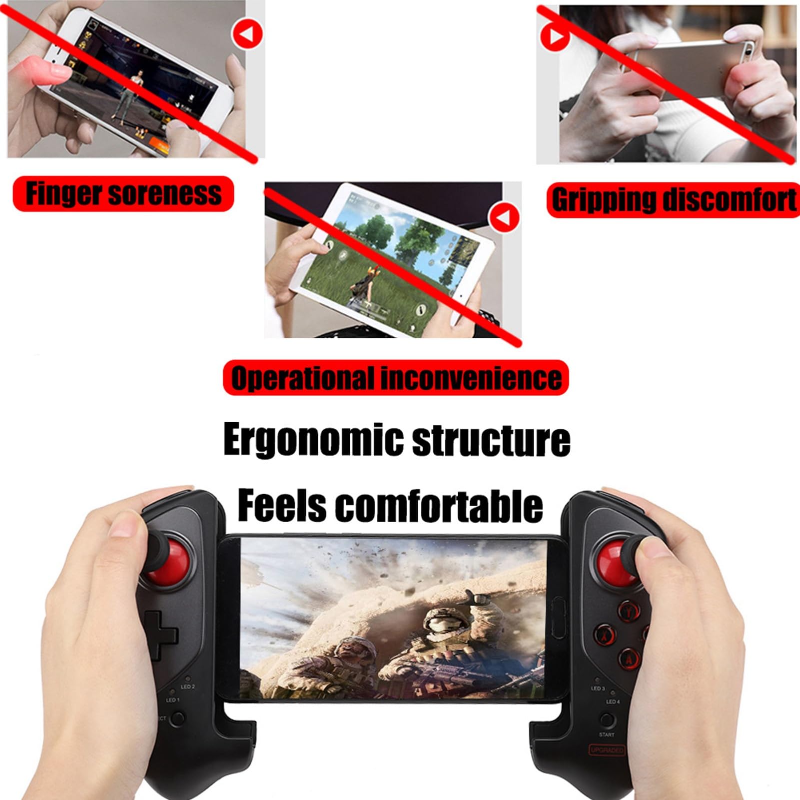 Funzionamento Wireless del Controller di Gioco Telescopico Intelligente per Tablet TV per Telefoni Cellulari/iOS