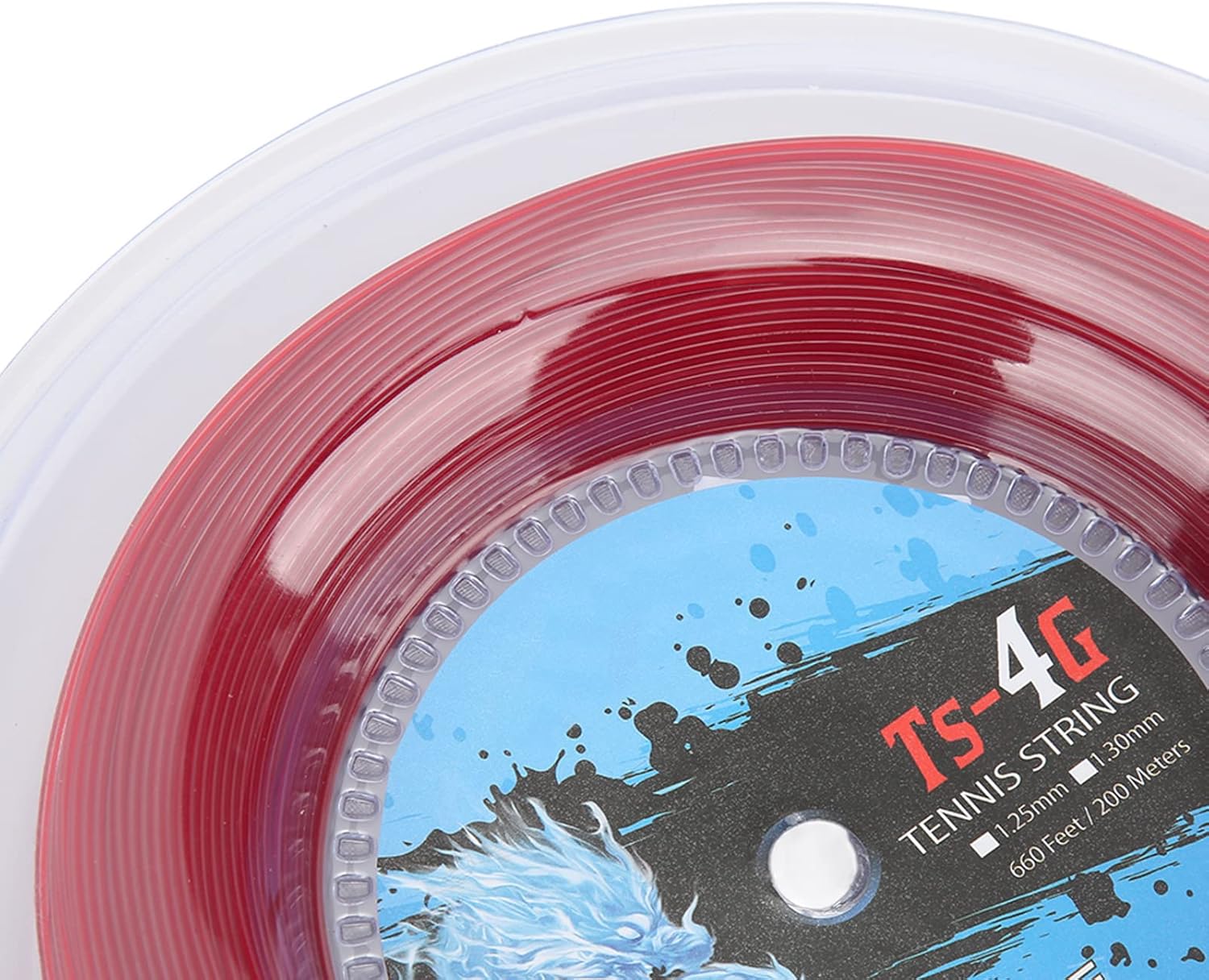 200m Polyester Tennis Racket String, for Daily Training and Amateur Play(Red)