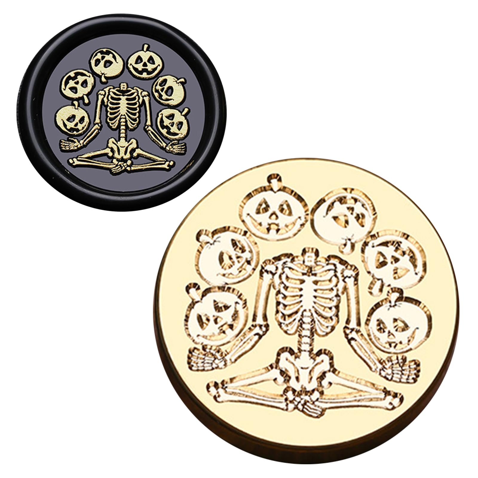 oringnat Halloween Series Waxed Seal Stamp Witch Sealing Waxed Stamp for Invitation Envelopes Cards Scrapbooking