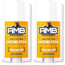 Anti Monkey Butt Anti-Chafing Stick - Mess-Free,Easy Glide Application with Shea Butter & Almond Oil - Prevents & Soothes Thigh,Chest,Bra Line,&-Underarm Chafing - 1.7 oz,Pack of 2