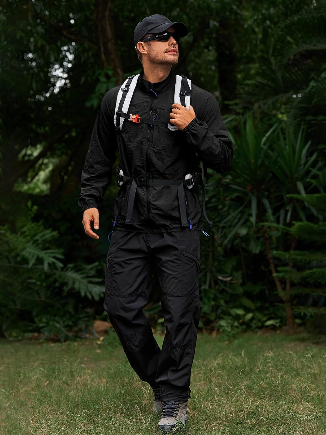 Yousify Mens Lightweight Jacket Windbreaker Full Zip Long Sleeve Outdoor Athletic Jackets for Hiking - Image 5