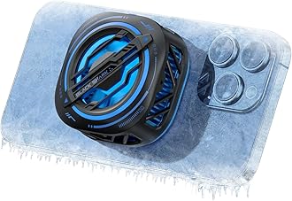 Black Shark Magnetic Cell Phone Cooler, RGB Phone Cooling Fan Portable Lightweight Mobile Phone Cooling Fan, Phone Radiator with Larger Cooling Area for Phone/Tablet/IPad (Black)