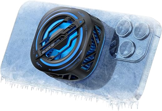 Black Shark Magnetic Cell Phone Cooler, RGB Phone Cooling Fan Portable Lightweight Mobile Phone Cooling Fan, Phone Radiato...