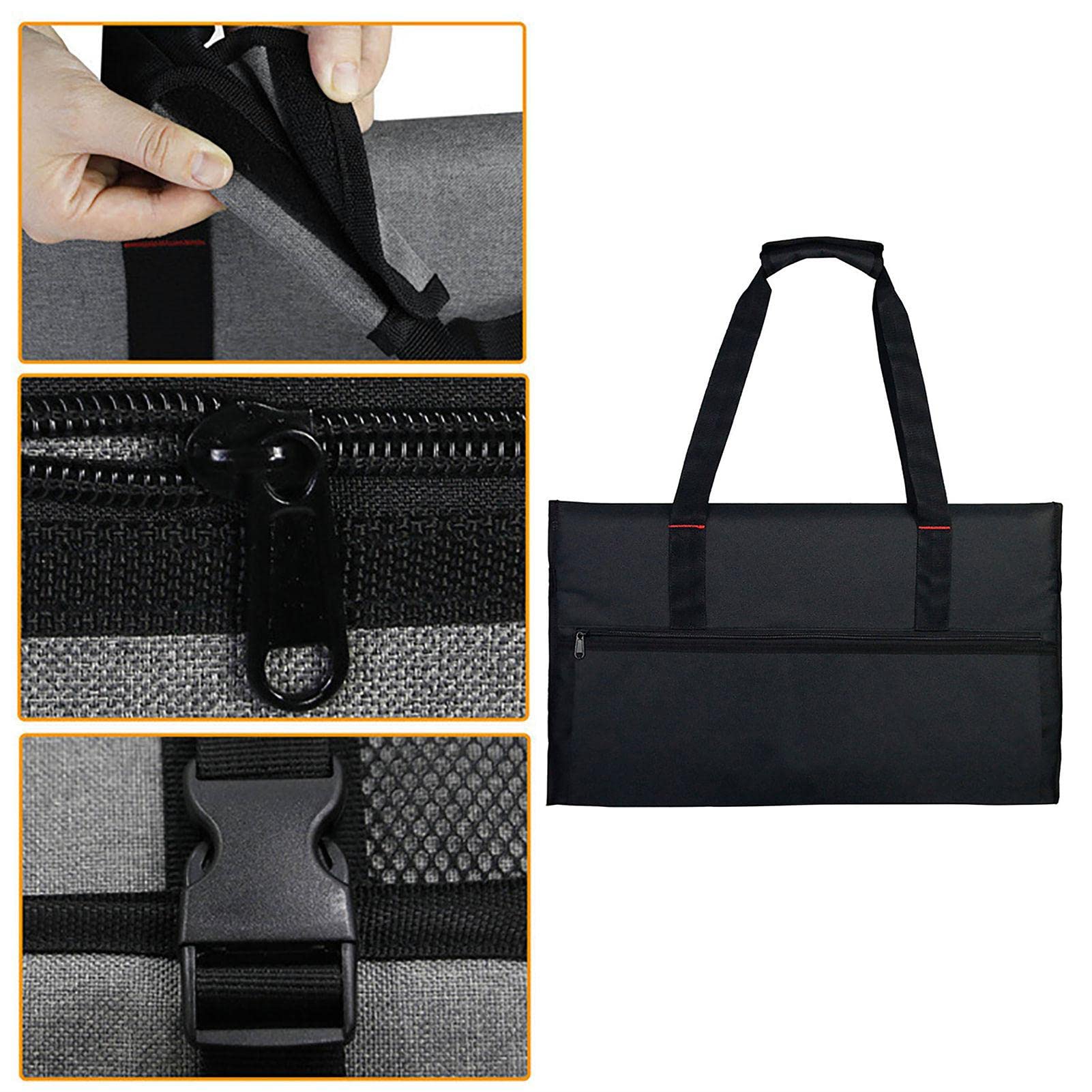 Estuche de Transporte Ajustable para Monitor de 20-24 Pulgadas - Bolsa Protectora Con Múltiples Bolsillos para Computadora