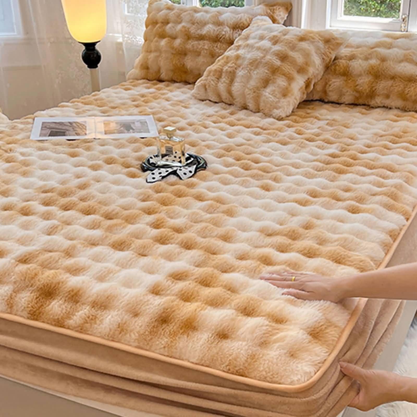 Drap housse de matelas 180 x 200 grand bonnet 30 cm Beydodo, fini les draps qui glissent