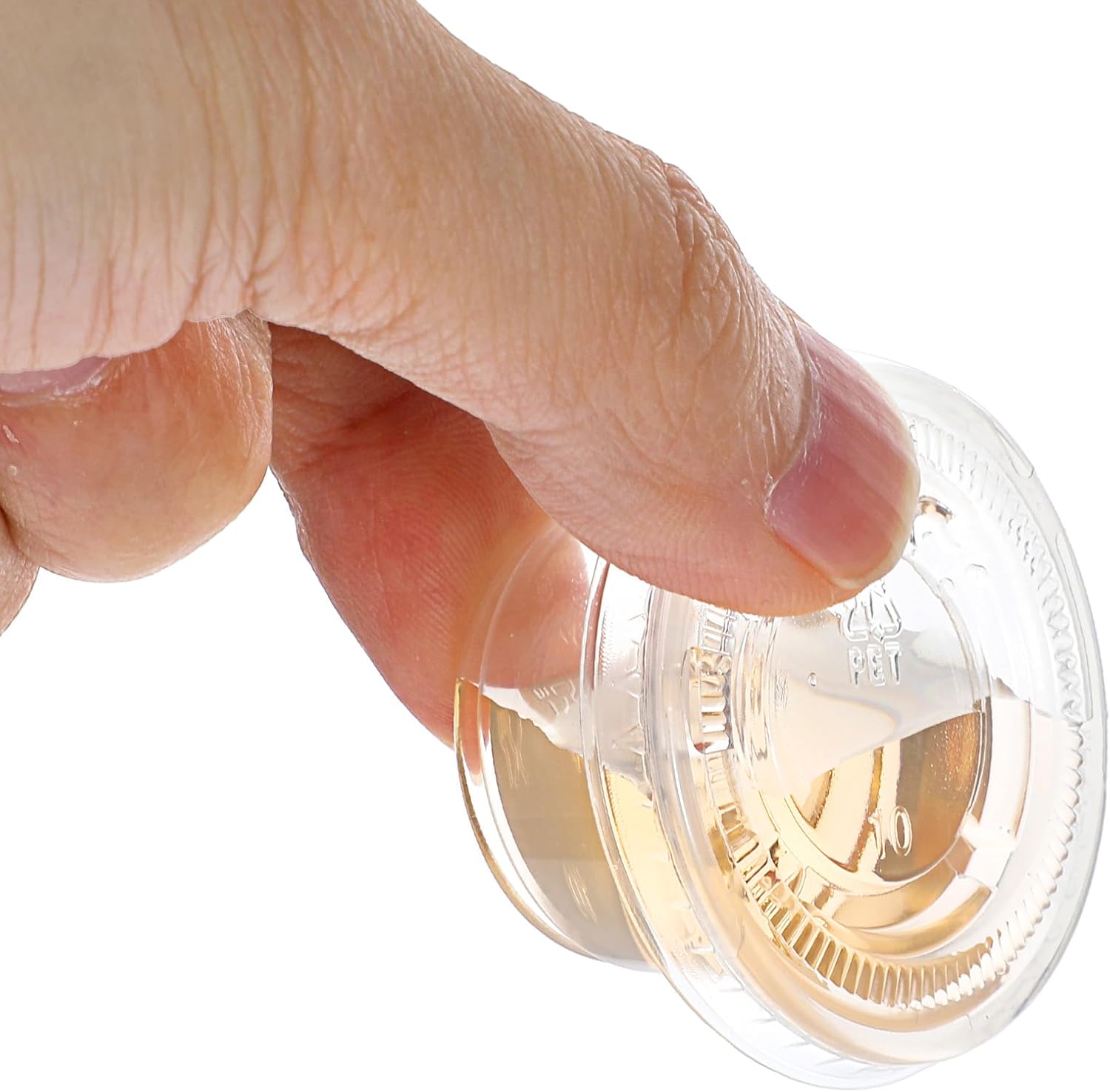 Sibba 400 Pack 0.75oz Portion Cups, Disposable Plastic Cups Jello Shot Cup with Lids, Clear Disposable Plastic Condiment Dipping Sauce Cup for Party, Commercial Tasting, Snacks & School Events