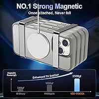 Vista 491 de MOCCA - Funda magnética resistente para iPhone XR de 6.1 pulgadas, compatible con MagSafe, funda con protección contra caídas de grado militar