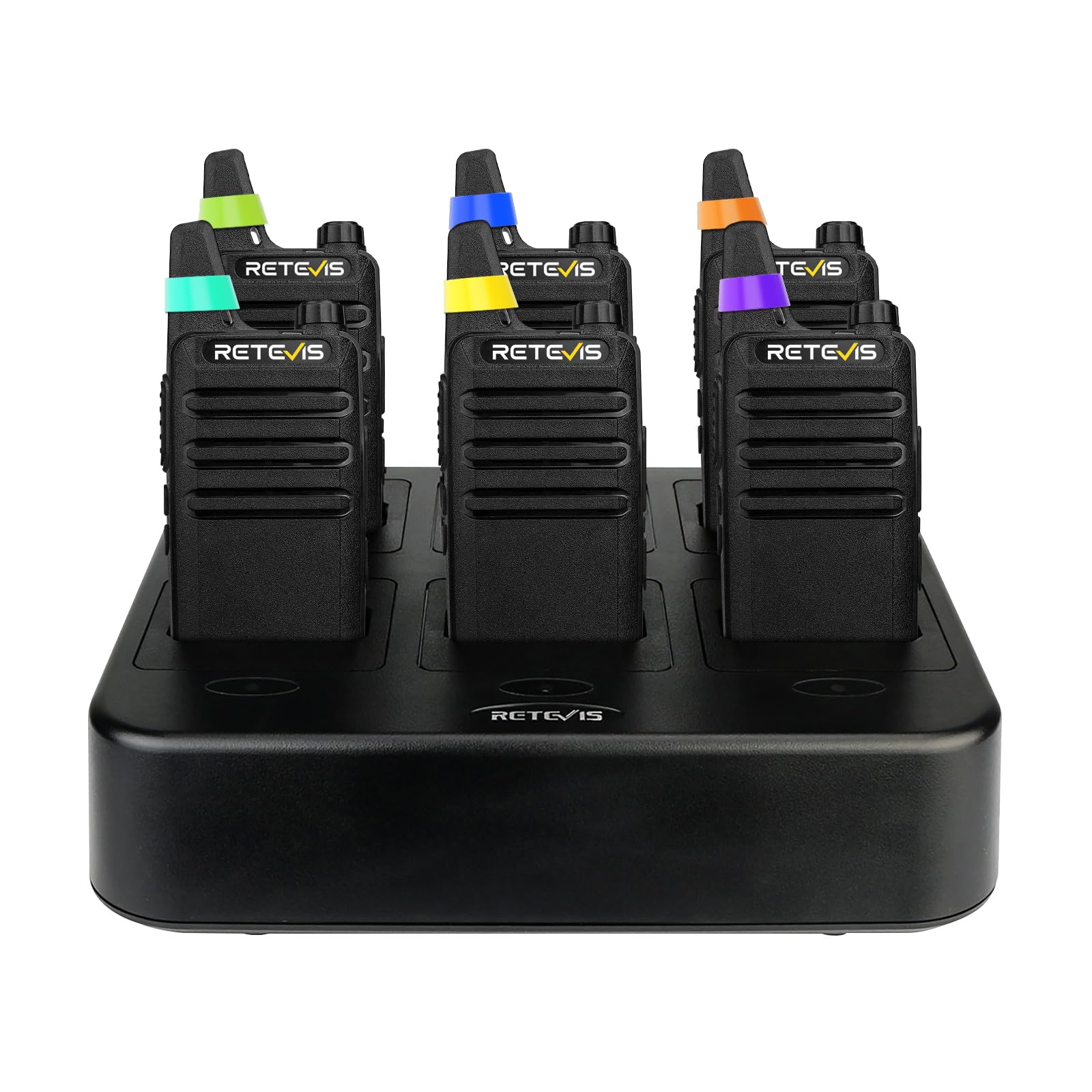 Retevis RT22 Commercial FRS Walkie Talkies Rechargeable Long Range (6 Pack)