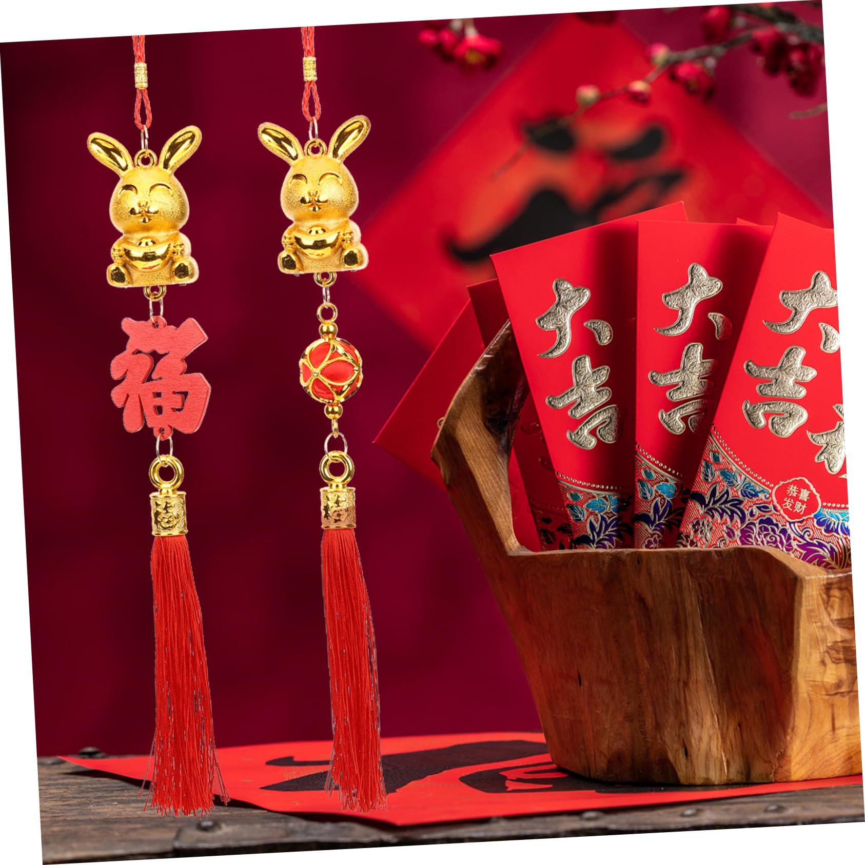 20 Pezzi 2023 Anno Della Decorazione Del Coniglio Ornamento Del Coniglio Decorazioni Di Capodanno Festa Feng Shui Ornamento Dell'Albero Capodanno Artigianato Kit Di Alipis