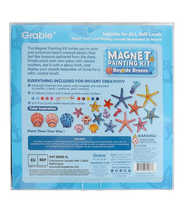 Grabie Magnet Painting Kit, DIY Fridge Magnets, Bayside Breeze by Grabie - Used condition - Image 9