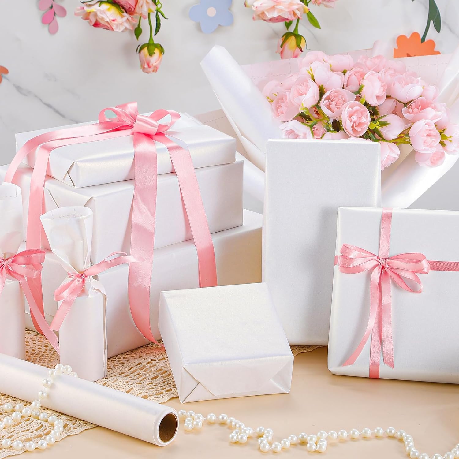 Amazon.com: White Wrapping Paper Roll 24