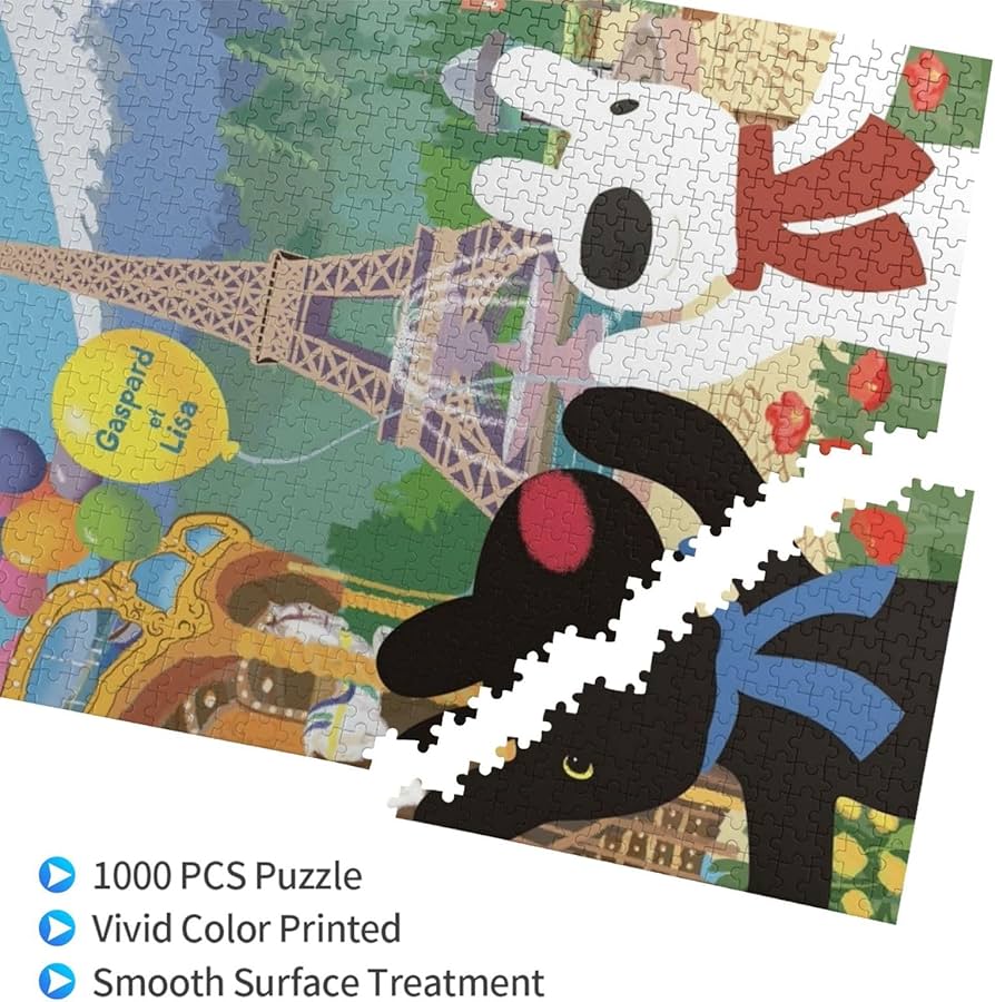 Amazon.co.jp: リサとガスパール(3) アニメ ジグソーパズル 木製