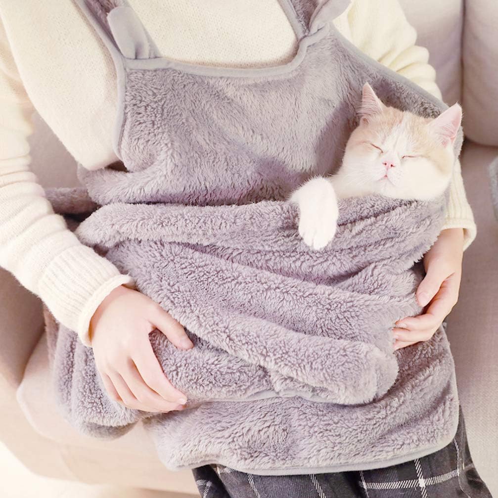 balacoo Cat Holding Apron Pet Carrier Pouch Cozy and Breathable Apron for Small Pets for Walks and Sleeping Lightweight Design Easy to Skin-Friendly