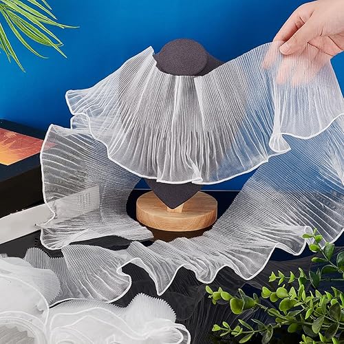 Miniatura 3 de PH PandaHall 7 yardas de tela de tul de organza retro para árbol de Navidad, vestido de boda, maquillaje, espectáculo, disfraz, cortina, mantel para