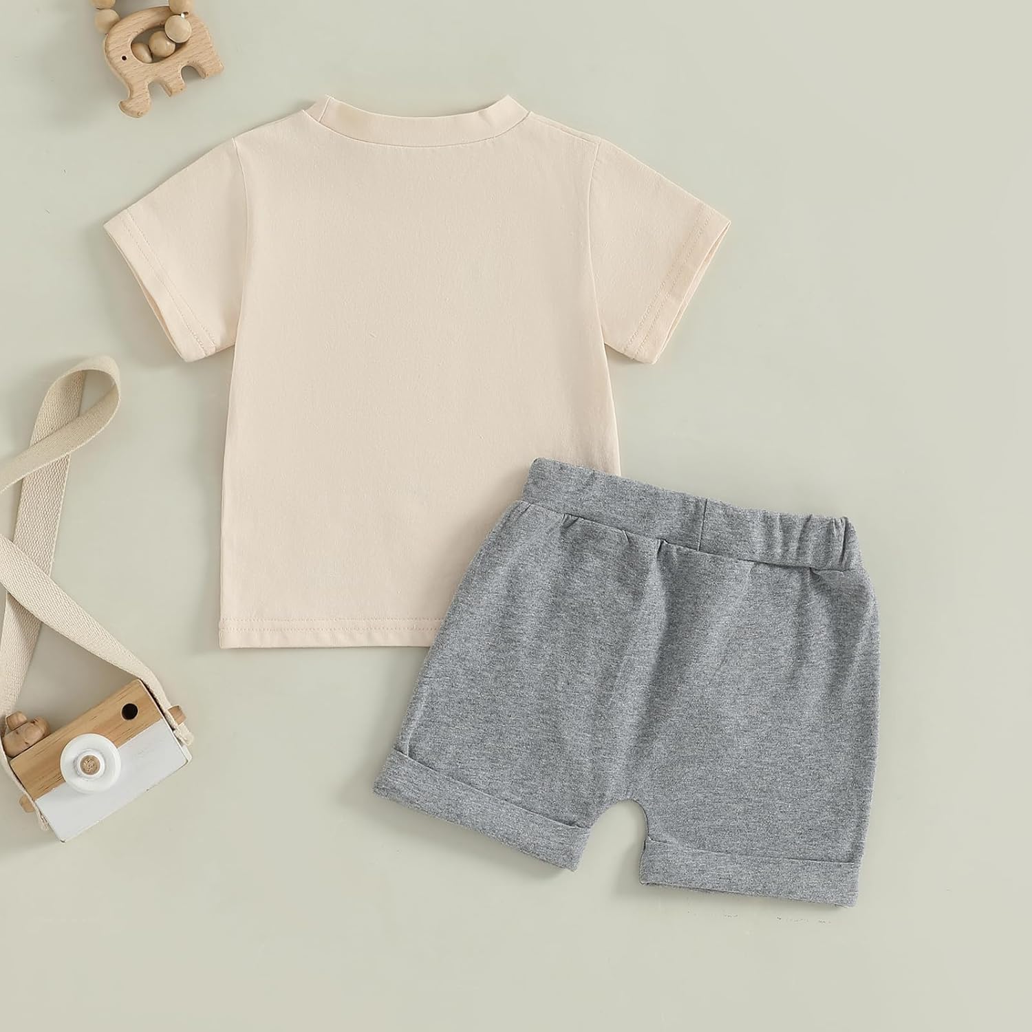 Madjtlqy Toddler Baby Boy Summer Clothes Short Sleeve T Shirt Top Casual Shorts Set Cute Infant Boys Shorts Set - Image 8