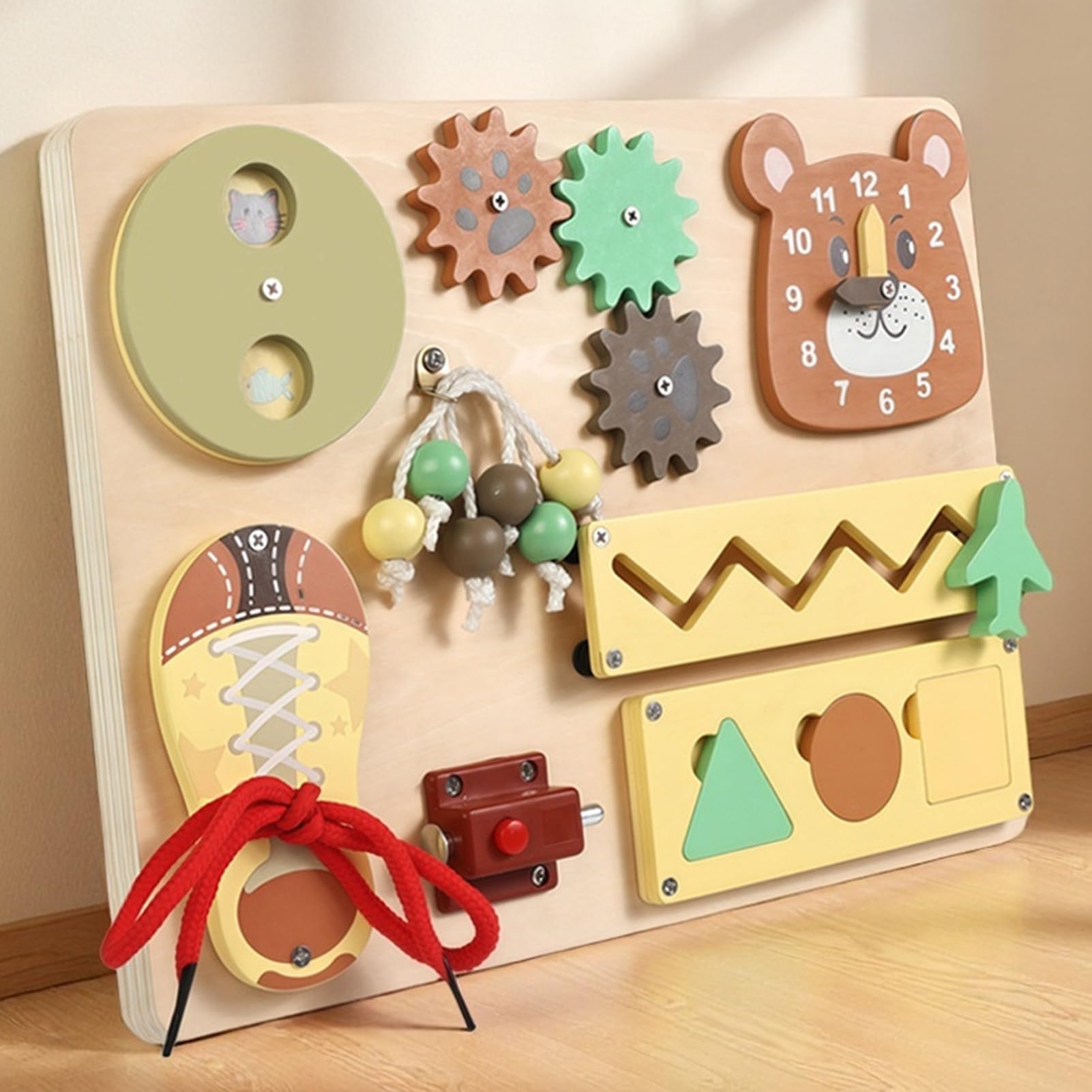 Tableau D'Activités,Jouet en Bois D'Éveil Précoce - Tableau d'apprentissage Précoce - pour Maternelle Jardin D'Salle De Classe École À La Maison Camp D'Été Activité De Groupe
