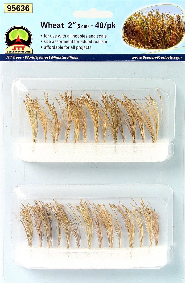 JTT SceneryProducts JTT95636 Wheat Bushes, 1.5" (40)