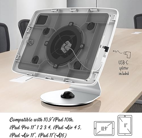 Miniatura 4 de Soporte de quiosco para tableta para escritorio con cerradura  giratorio compatible con iPad 10.9 pulgadas, Pro 11" 1 2 3 4, Air 4 5, Air 11", iPad