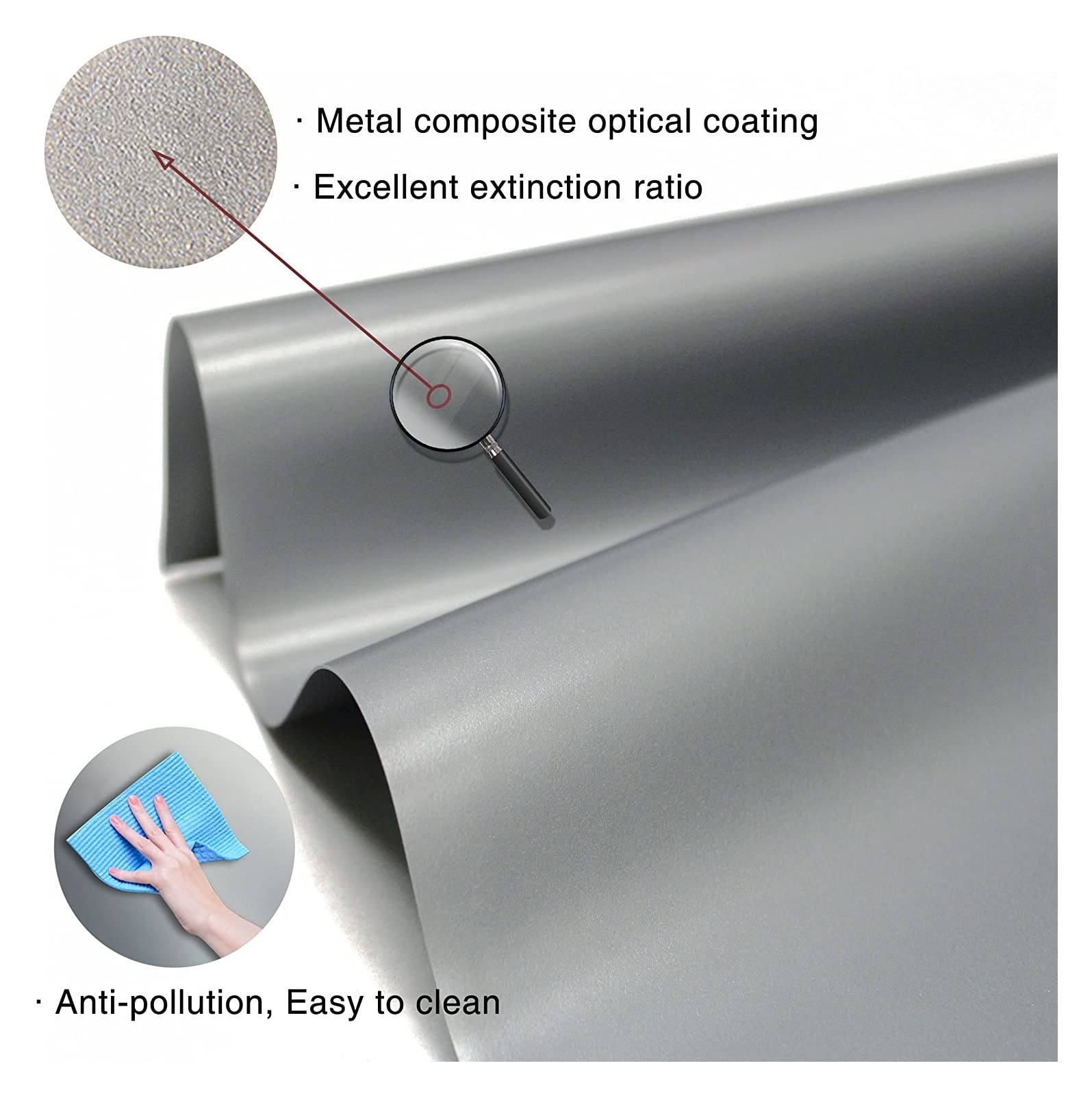 16:9 Metal Anti Light Curtain 100 120 133 150 Pollici Home Outdoor Office Schermo di proiezione Portatile 3D HD per Home Theater(100 inch)