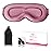 Sleep Eye Mask for Side Sleeper, Lash Extensions 3D Contoured Cup Sleeping Mask for Men Women, Travel Blackout Night Blindfold Eye Shade Cover with Adjustable Strap (Pink-Side Sleeper)