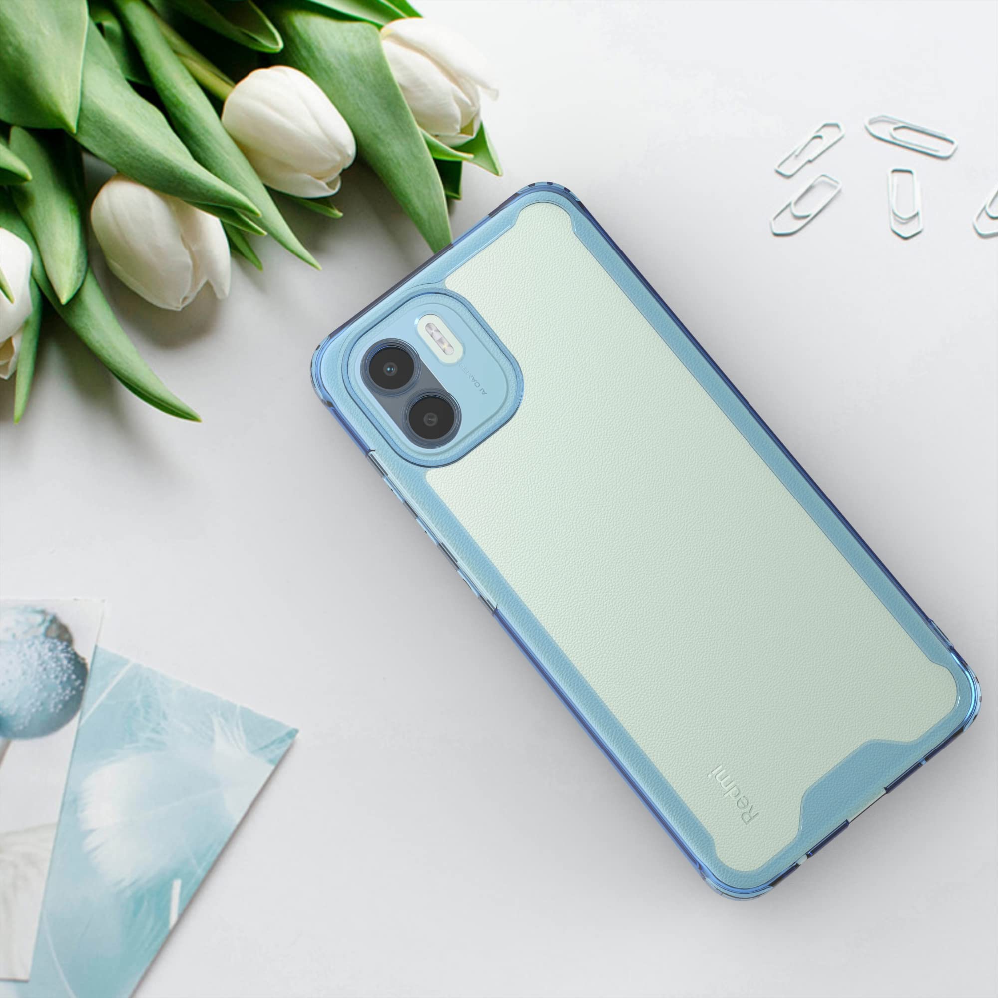 Cover Per Xiaomi Redmi A1 / A2 Con 3 Pellicole In Vetro Temperato - Custodia Morbida TPU Trasparente, 6,52'' - 4