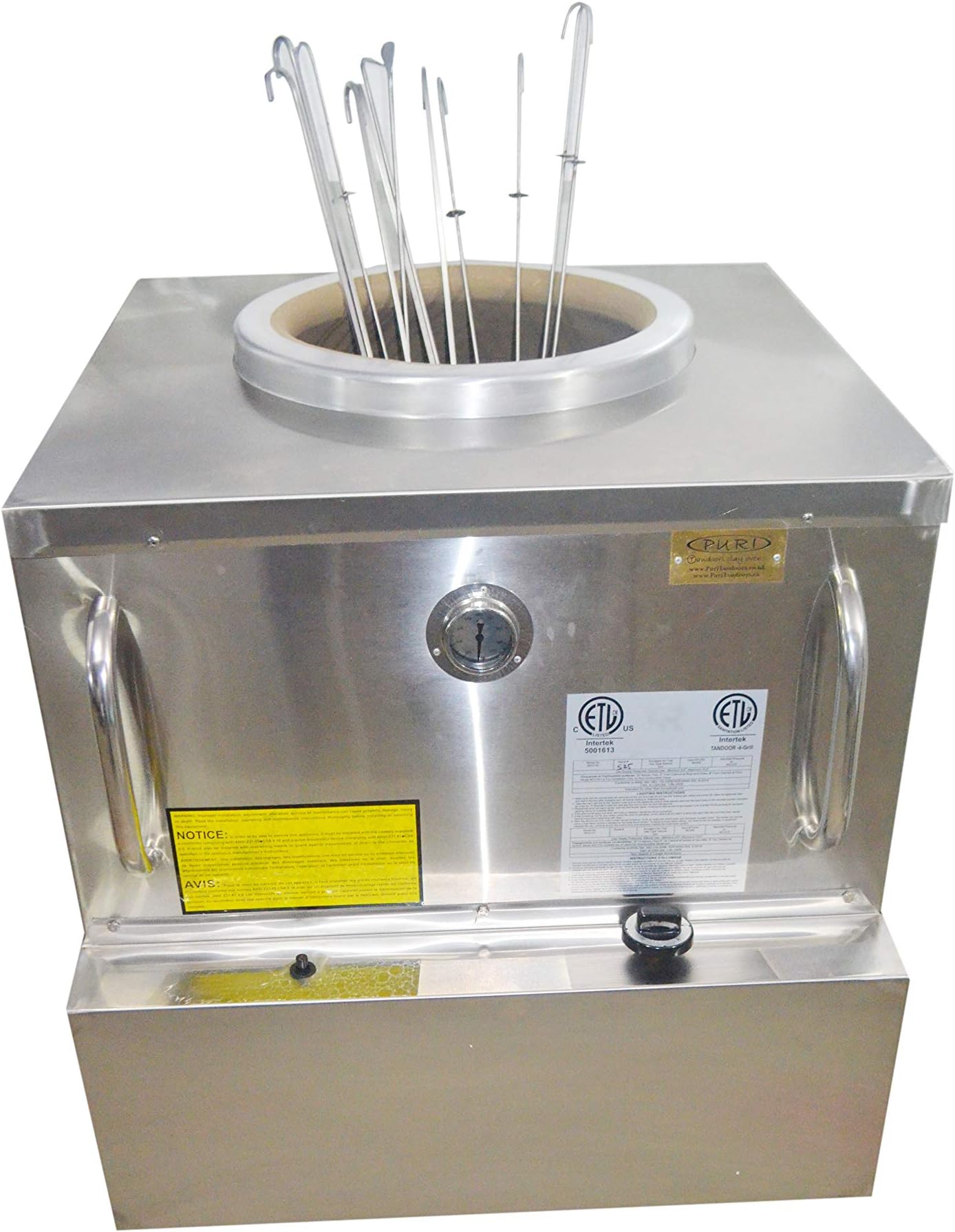 Gas Tandoor - ETL/NSF/ANSI-Restaurant Tandoor Oven 34 x 34 - Commercial Tandoor