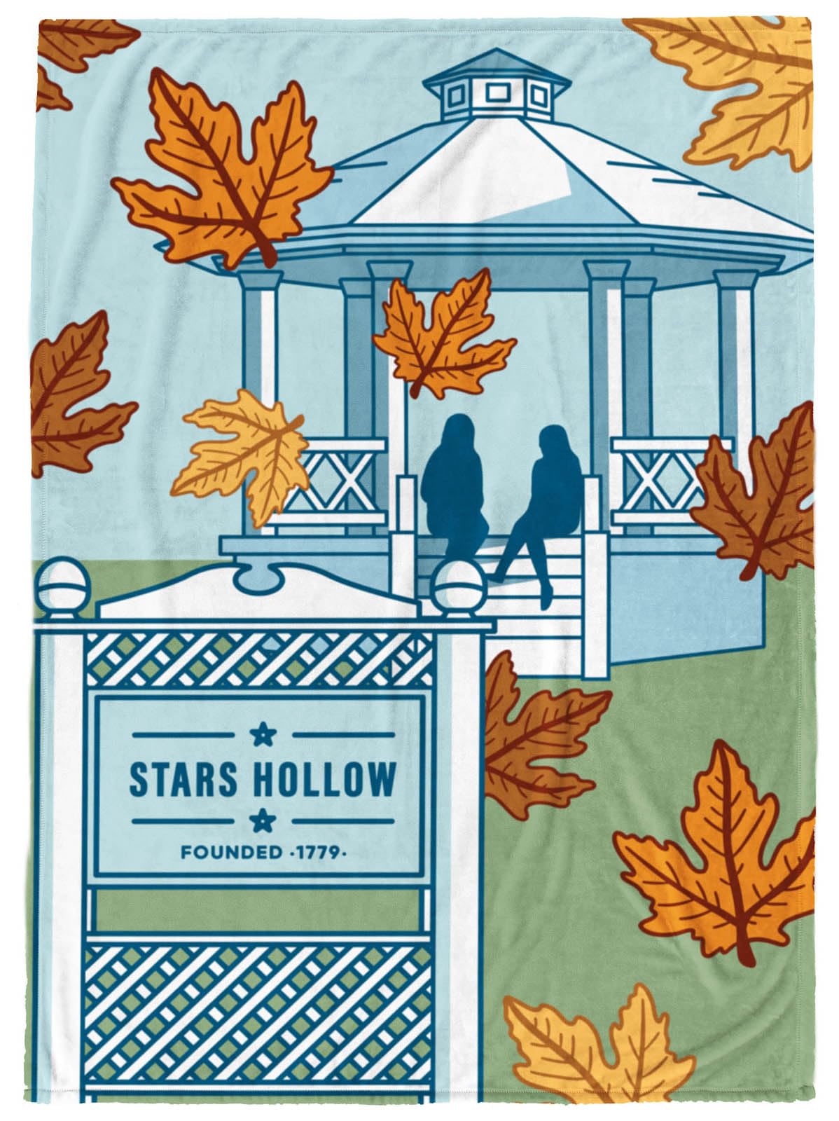 Jay Franco Plush Throw Blanket – Soft & Comfy 50x70 Inches Throw for Couch or Bed – Cozy Home Décor for Living Room & Bedroom, Multi - Gilmore Girls