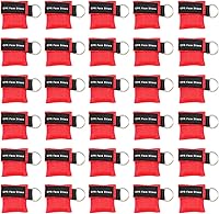 Vista 14 de 28 máscaras faciales de RCP con guantes desechables, llavero de RCP, kit de emergencia desechable para primeros auxilios o entrenamiento de RCP