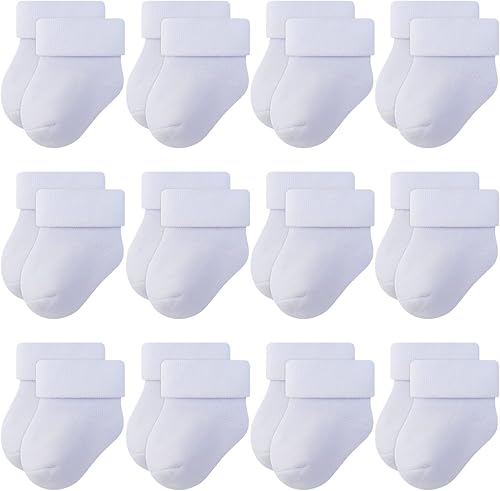 RATIVE Calcetines para recién nacidos de 0 a 3 meses, para bebés de 3 a 6 meses, gruesos, rizos, para bebés, niños y niñas