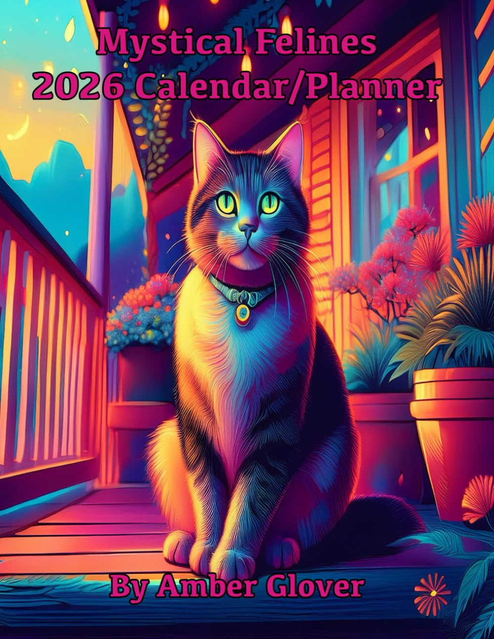 Agenda Mystical Felines 2026 : calendrier mural chat pour décorer le bureau et s'organiser