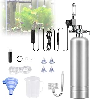 2L CO2 Anlage Aquarium Komplettset mit Magnetventil und Blasenzähler