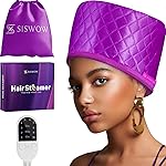 Hair Steamer for Deep Conditioning w/10-level Heats Up Quickly, Heating Cap for Deep Conditioner - Thermal Steam Cap for Black Hair, Great for Hair Treatment (Purple)