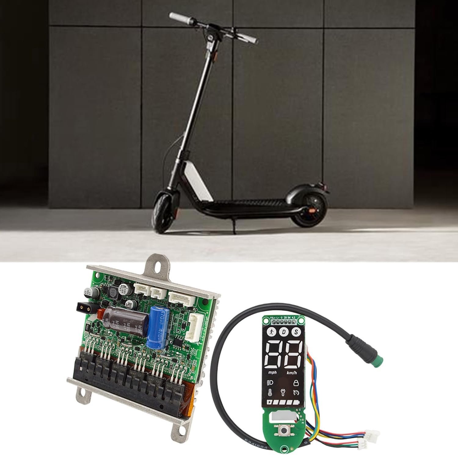 Scooter Repair Parts For 3 Lite Dashboard LCD Display Circuit Board With Controller Circuit Board Motherboard Enthusiasts Scooter Accessory