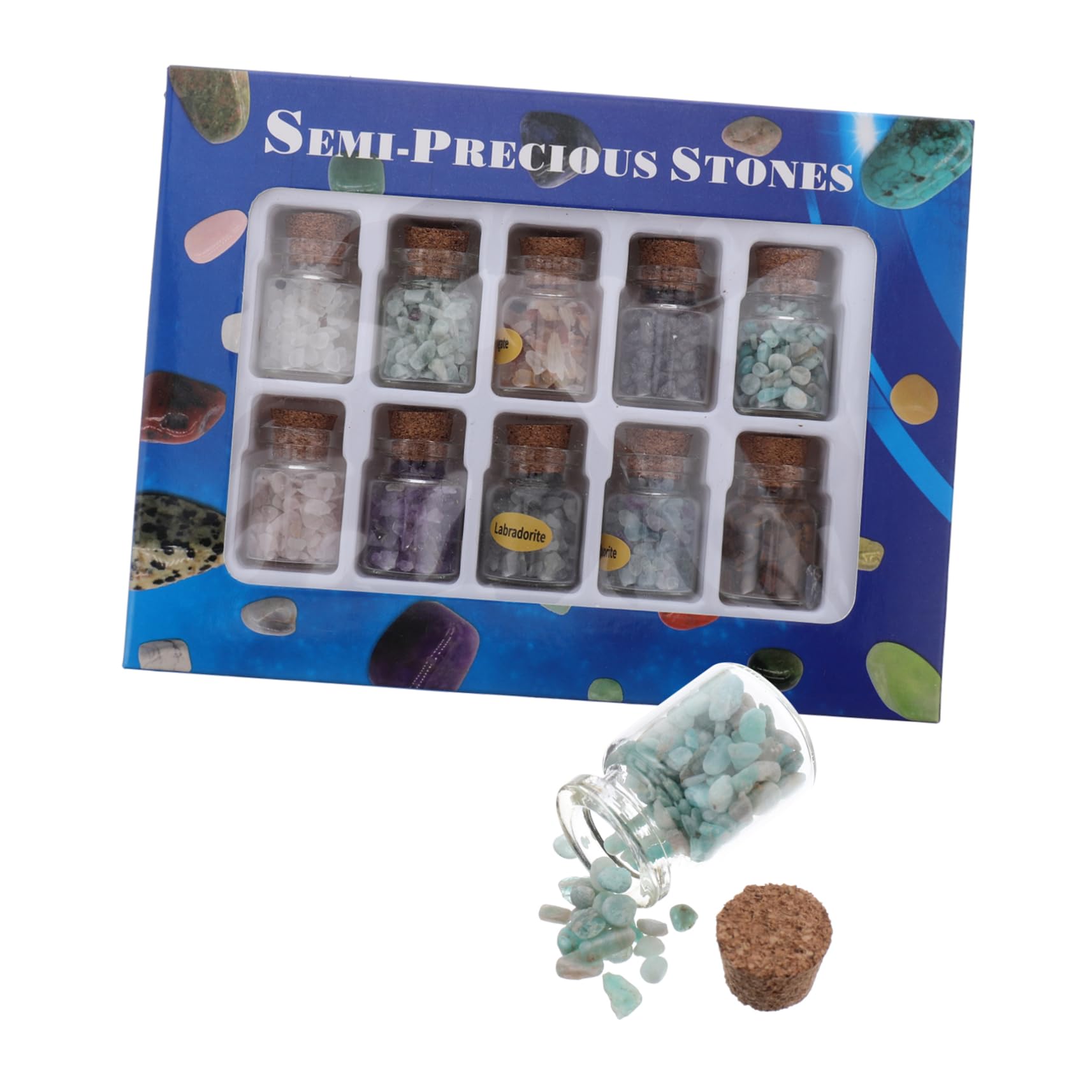 Veemoon 1 Box Natural Specimen Stones for Fish Tank Gardening Decor Desktop Ornament Souvenir