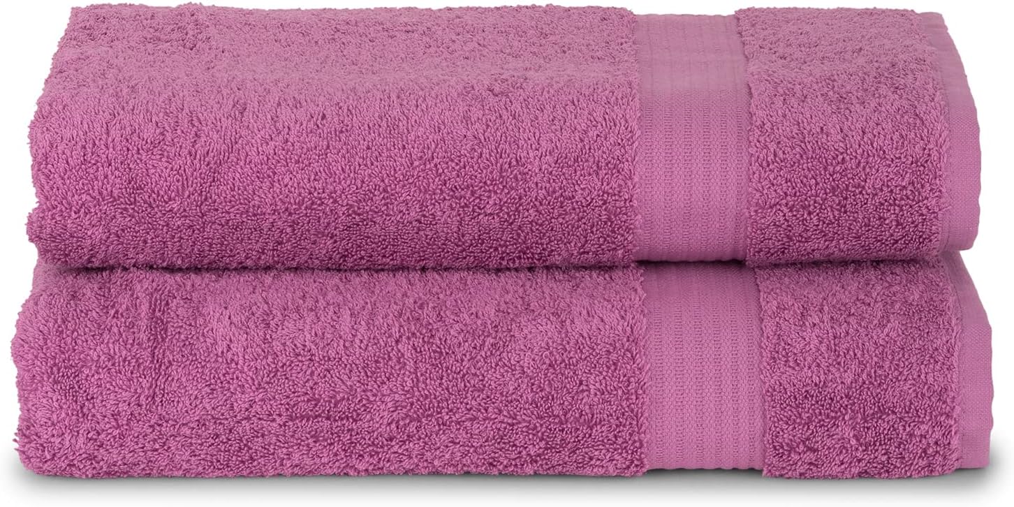 TowelSelections Soft and Absorbent Towels Cotton for Bathroom Hotel Shower Spa Gym, 2 Bath Towels Crocus