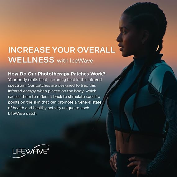 LifeWave IceWave Patches Fast-Acting and Non-Addictive No Drugs or Stimulants - 30 Patches in Sleeve, 15 White and 15 Tan Patches