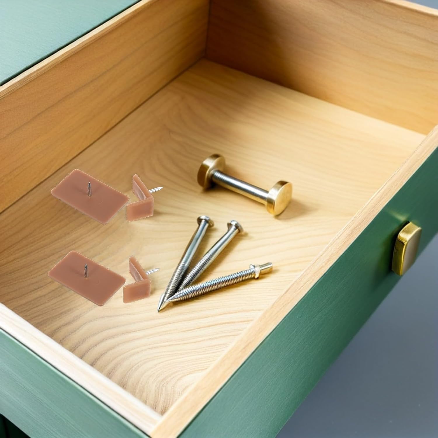 L Shaped Drawer Glides 40pcs Plastic Tack-in Drawer Slide Repair Kit for Smooth Furniture Compatible with Dresser and Cabinet for Home Furniture Enhancement