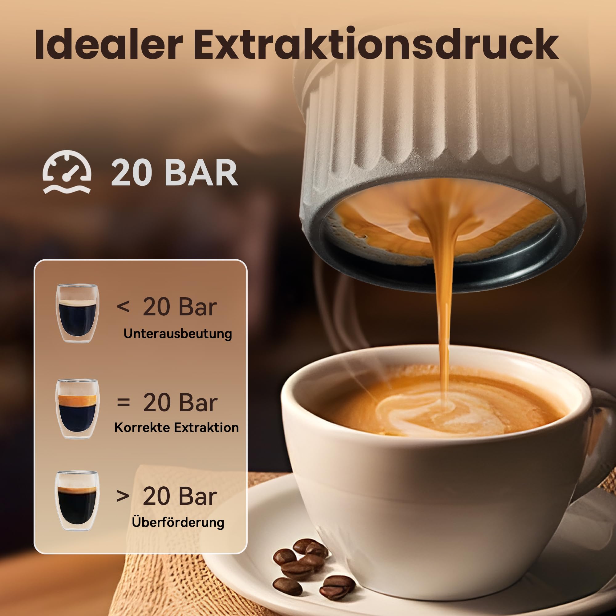 H02 PRO Macchina per caffè espresso portatile da viaggio, adatta a capsule NS e caffè macinato da campeggio con auto-riscaldamento, confezione regalo (mokamus)