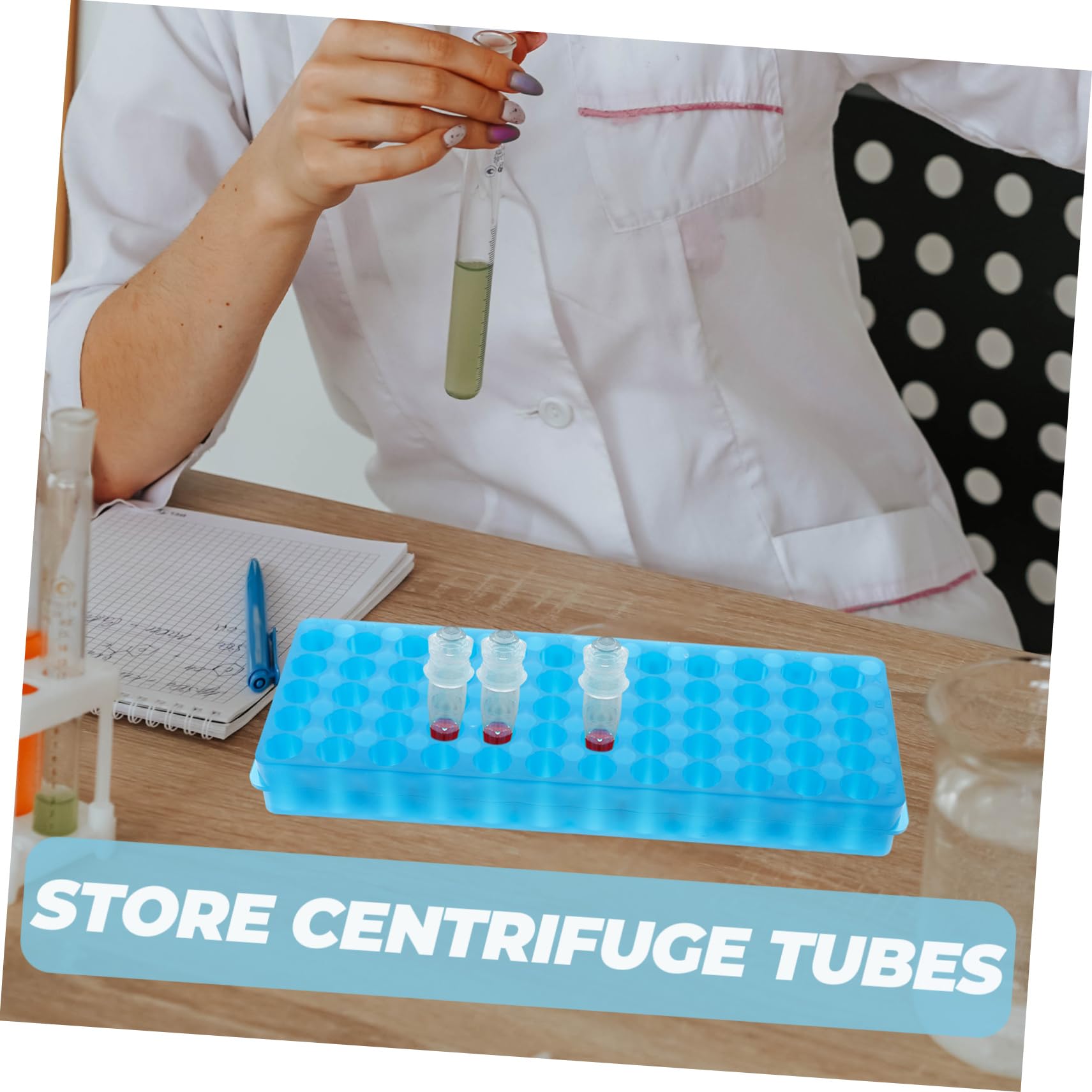 Ciieeo 2 Stück Reagenzglasgestell Für 60 Löcher Wiederverwendbarer Probenröhrchenhalter Aus Robustem Kunststoff Beidseitiger Labor Organizer Für Zentrifugenröhrchen 0,5 Ml Bis 2 Ml