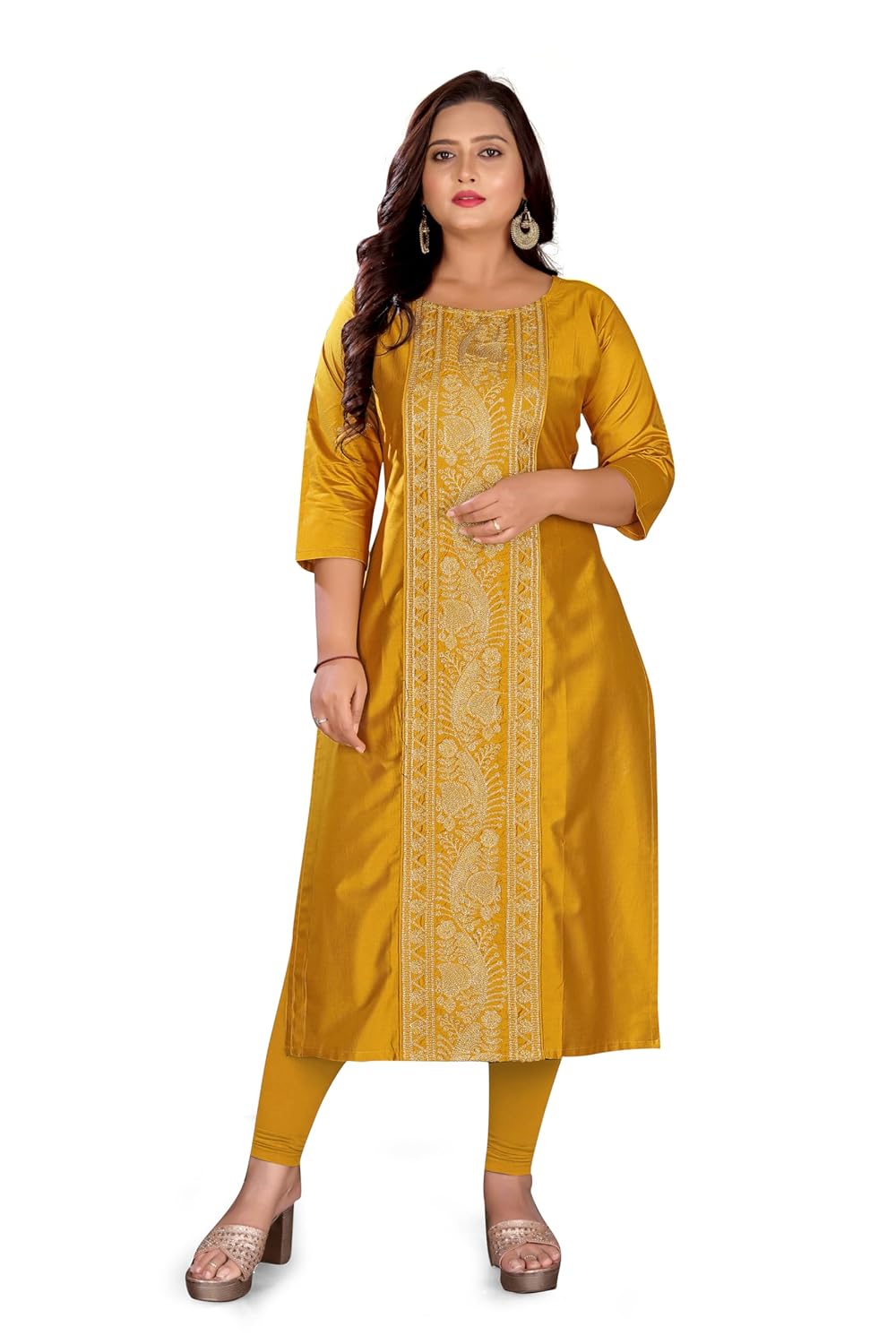 Women’s Chanderi Cotton Embroidered Kurti
