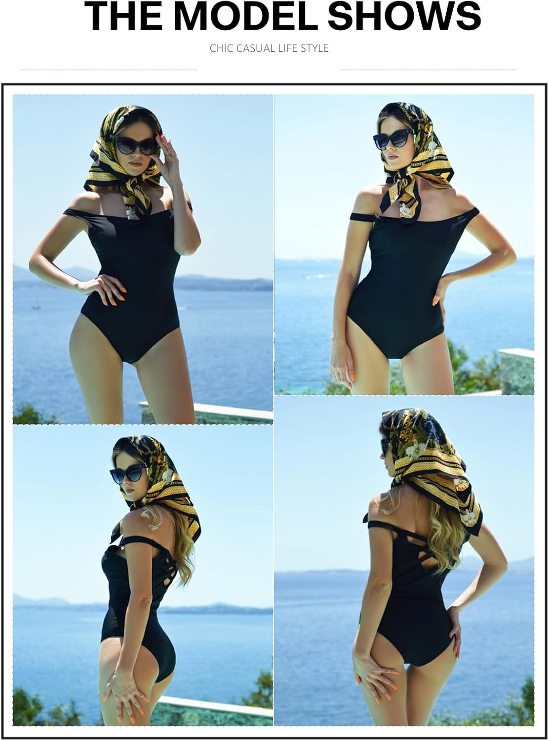 Aleumdr Womens Color Block Print One Piece Swimsuits Athletic Training Swimwear Bathing Suits - Image 6