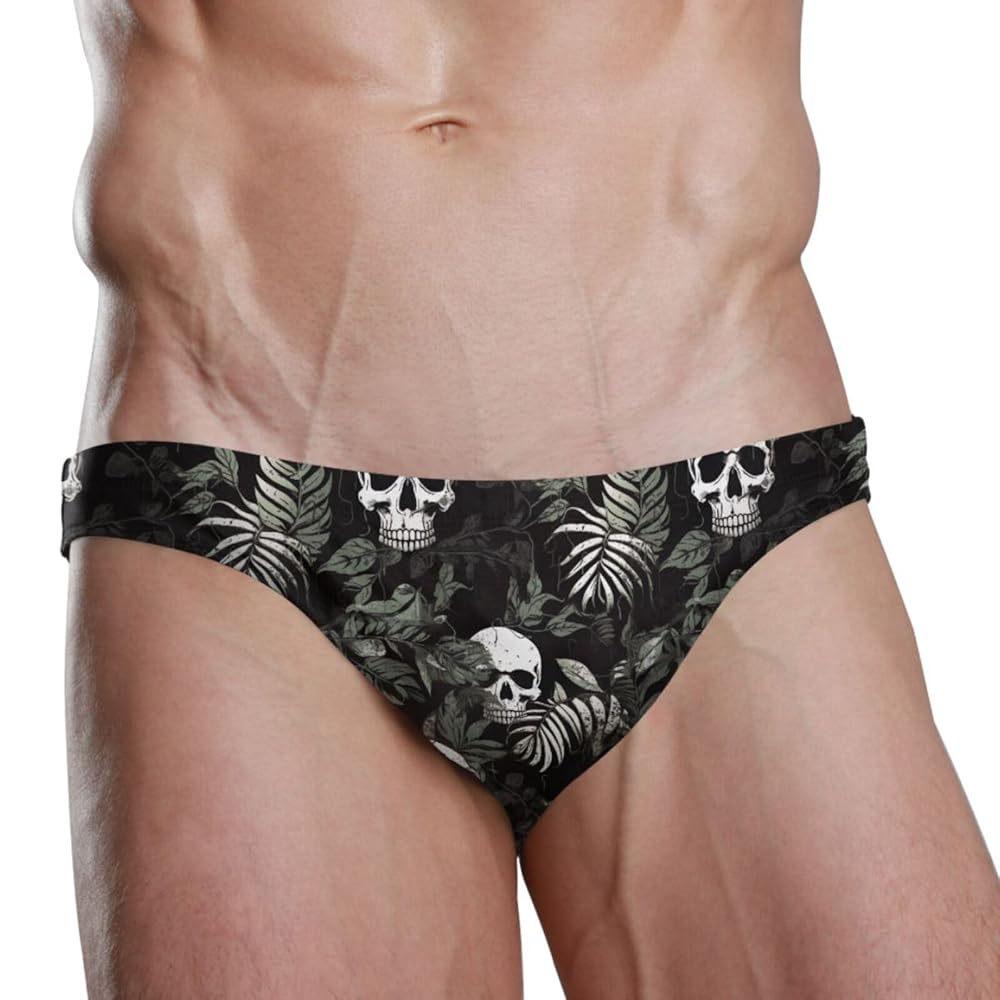 Amazon.com: CHSIN Men Swimming Tropical Skulls Bikini