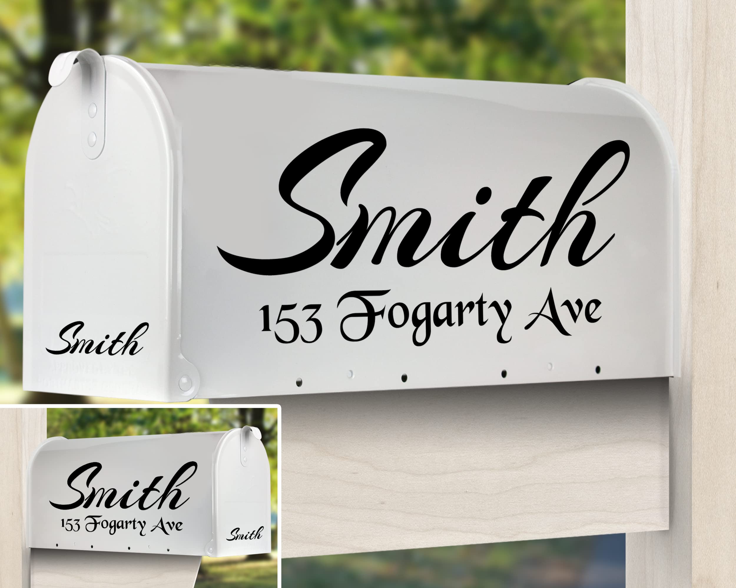 Amazon.com: Set of 4 Name Decal for Mailbox, Personalized Mailbox Decal,  Many colors for select, Waterproof Mailbox Decal, Family Name Decal for  Door, Mailbox Numbers Sticker, Vinyl Decal, Customize Mailbox Decal,  Farmhouse