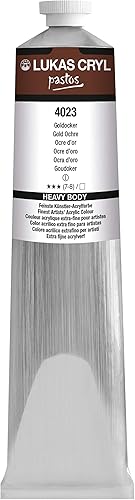 Lukas Cryl Liquid - Pintura acrílica de cuerpo suave para verter pintura acrílica profesional de baja viscosidad ocre dorado 68fl oz disponible en Yaxa Colombia