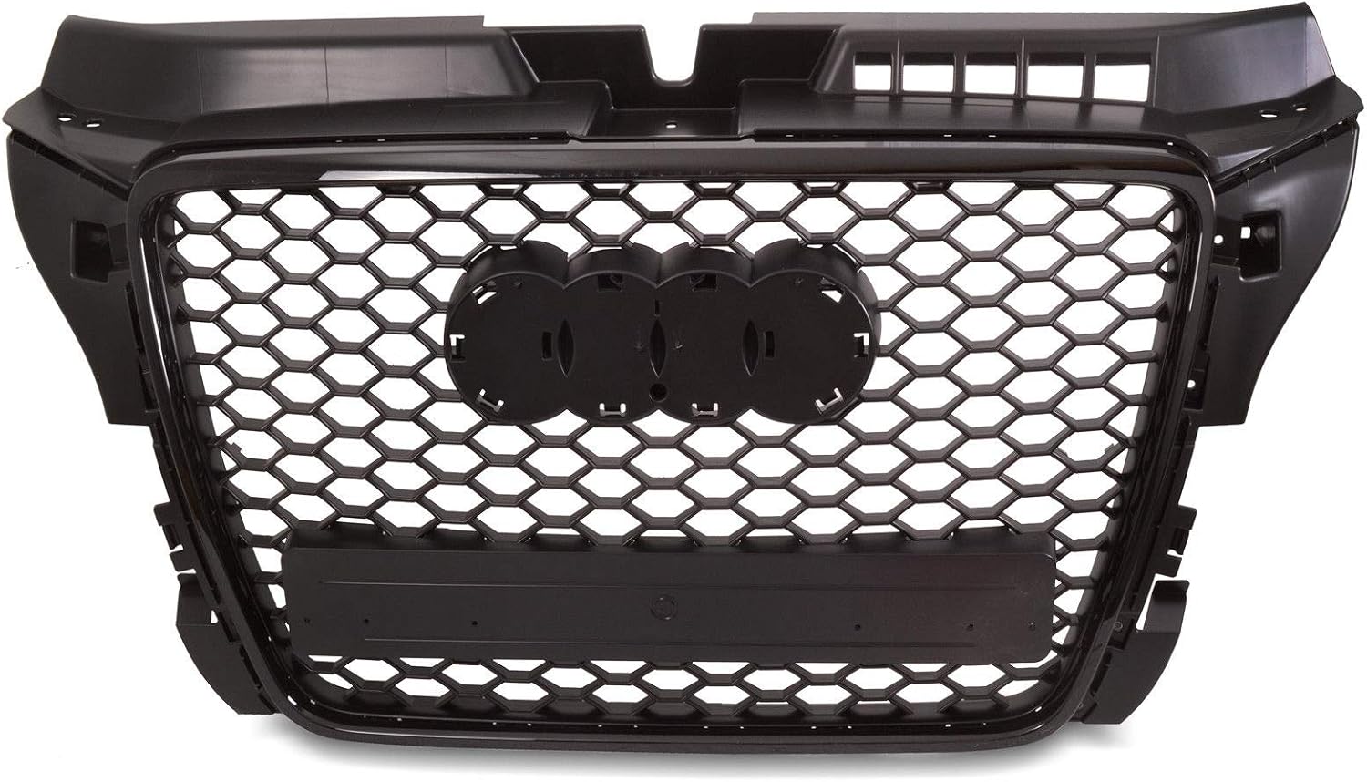 RS Style Black Debadged Badgeless Sport Mesh Grill Grille