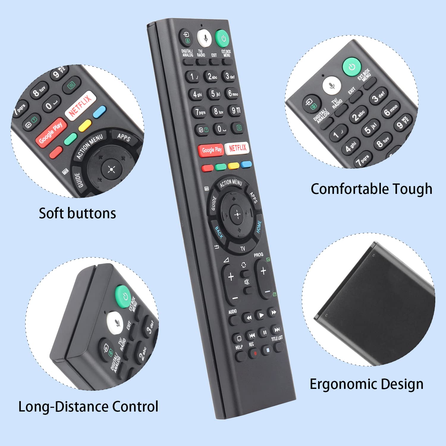 ALLIMITY Telecomando Sostitutivo RMF TX310E Per TV Sony Bravia LED LCD (Modelli KD / KDL / FW)