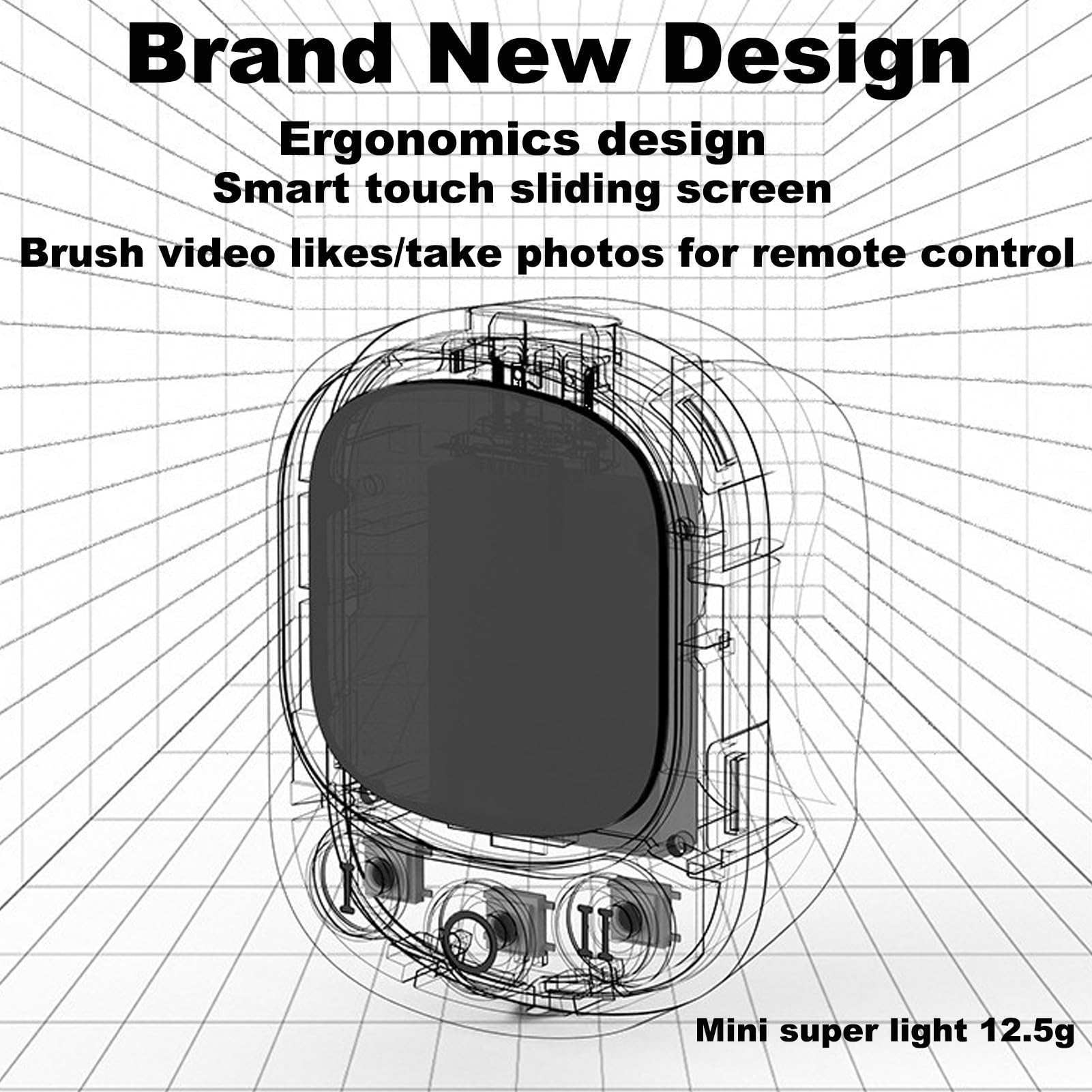 Fingerspitzen Scrolling Ring,2in1 Touchpad Bluetooth5.4 Page Turner & Maus für Tik Tok i-Phone iPad,Tragbare Handheld Bluetooth Maus mit Fernbedienung,Kabellose Finger Scroller Fernauslöser Controller