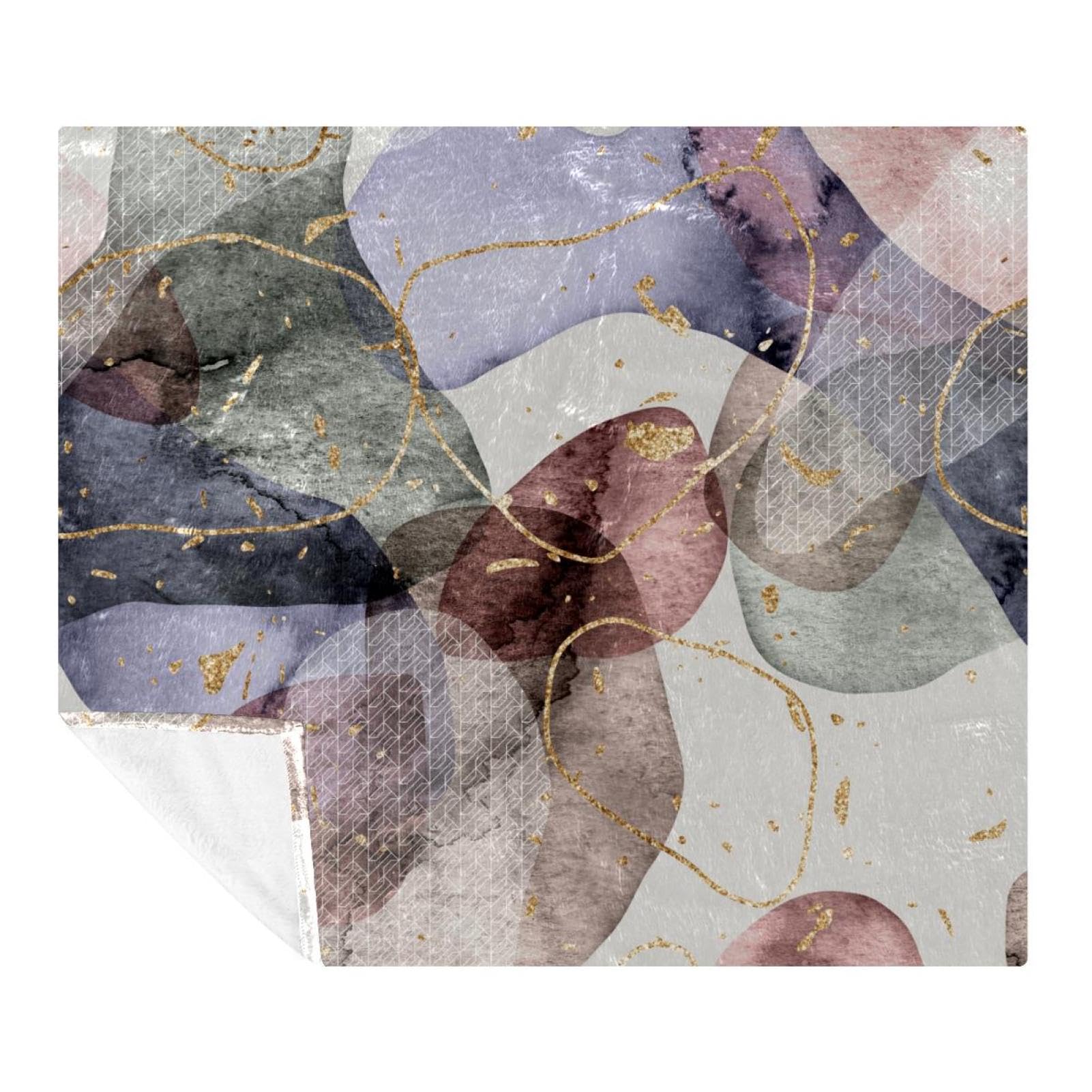 Couverture en polaire chaude plaid 150x200 grand format motif géométrique pour lit et canapé