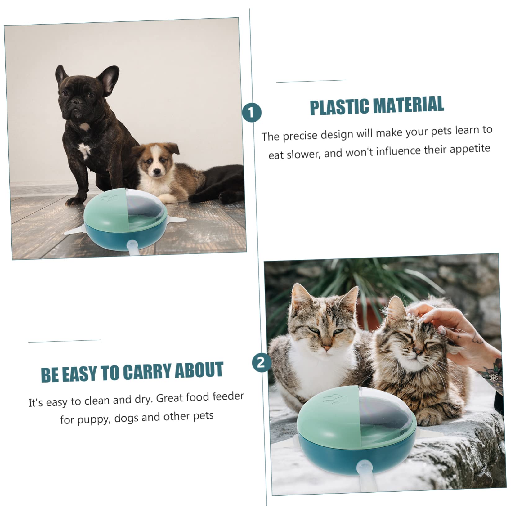 BESPORTBLE 3 Pezzi di Ciotole per per Cuccioli E Gattini in Materiale Pp per Animali Domestici Appena Nati